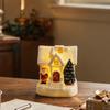 Small Lighted Christmas House Figurine for Holiday Tabletop Decoration and Mantel Display
