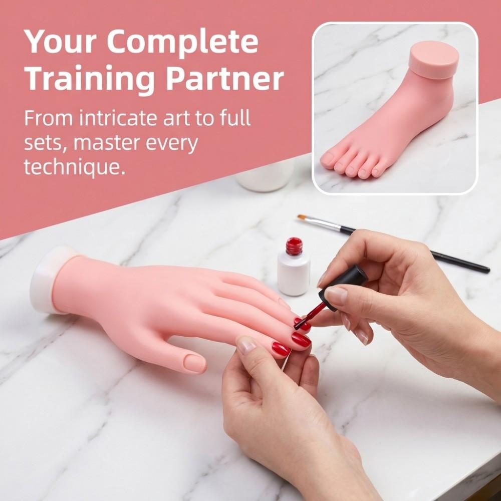 Bendable Nail Practice Hand Flexible Positioning Fake Hand Mannequin Hand  Manicure Practice