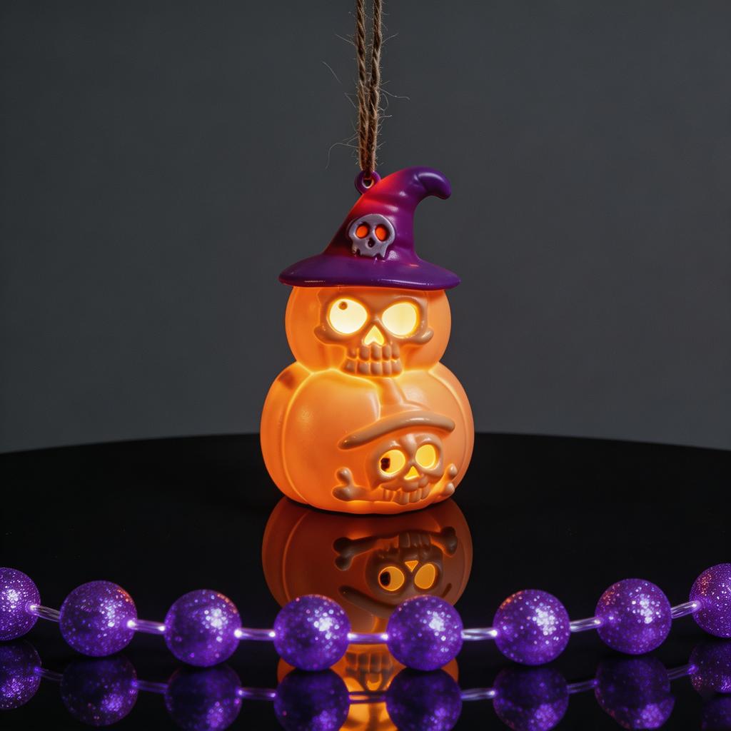 Halloween Pumpkin LED Candle Flameless Tabletop Decor for Home Party and Holiday