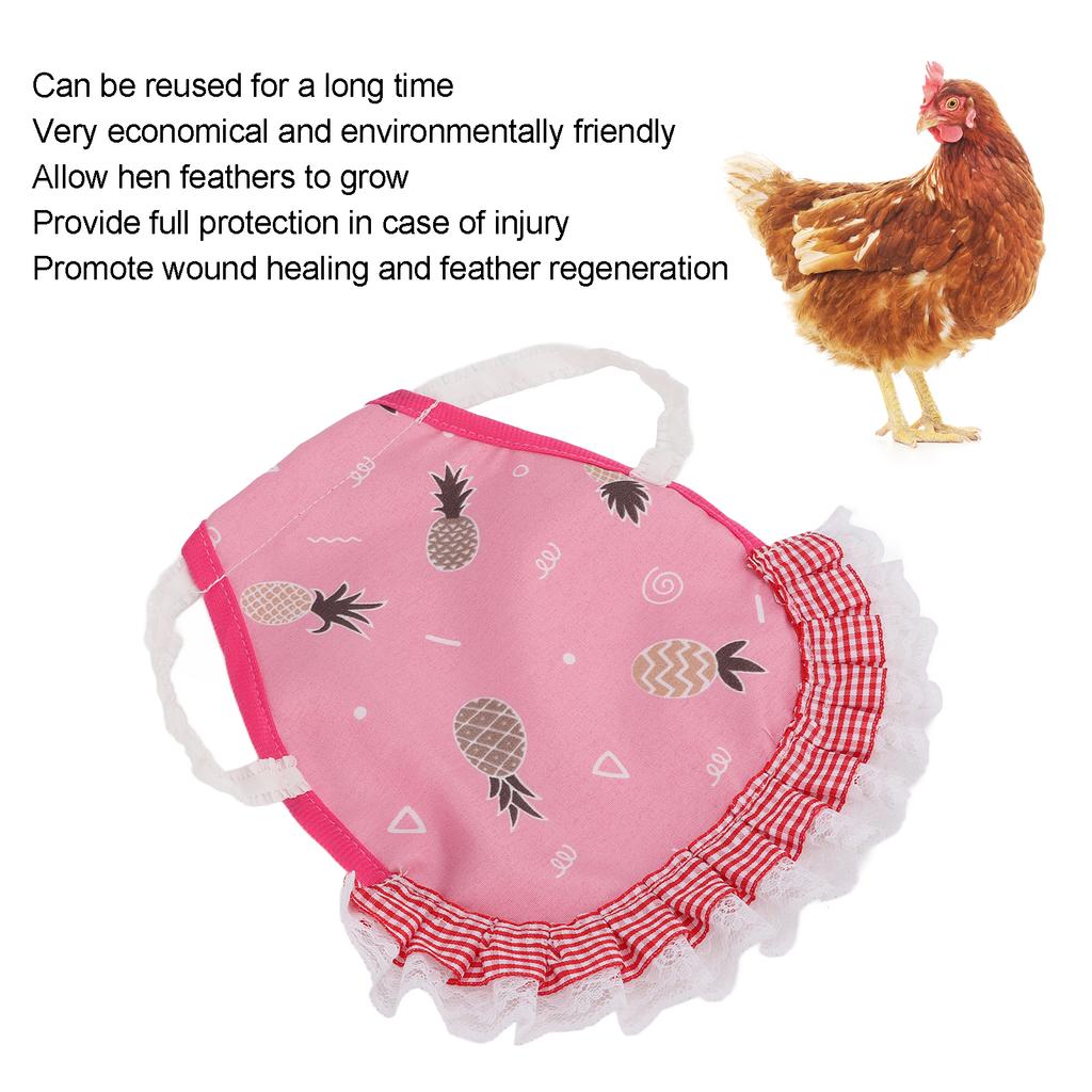 Hühnersattel Süßer Schützender Bunter Haustier-Hühner-Schürze mit Elastischen Bändern für Geflügel