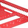 Rafter Square Aluminum 12 Inch Woodworking Layout Tool Metal Triangle Angle Protractor for Woodworking and Carpentry Red