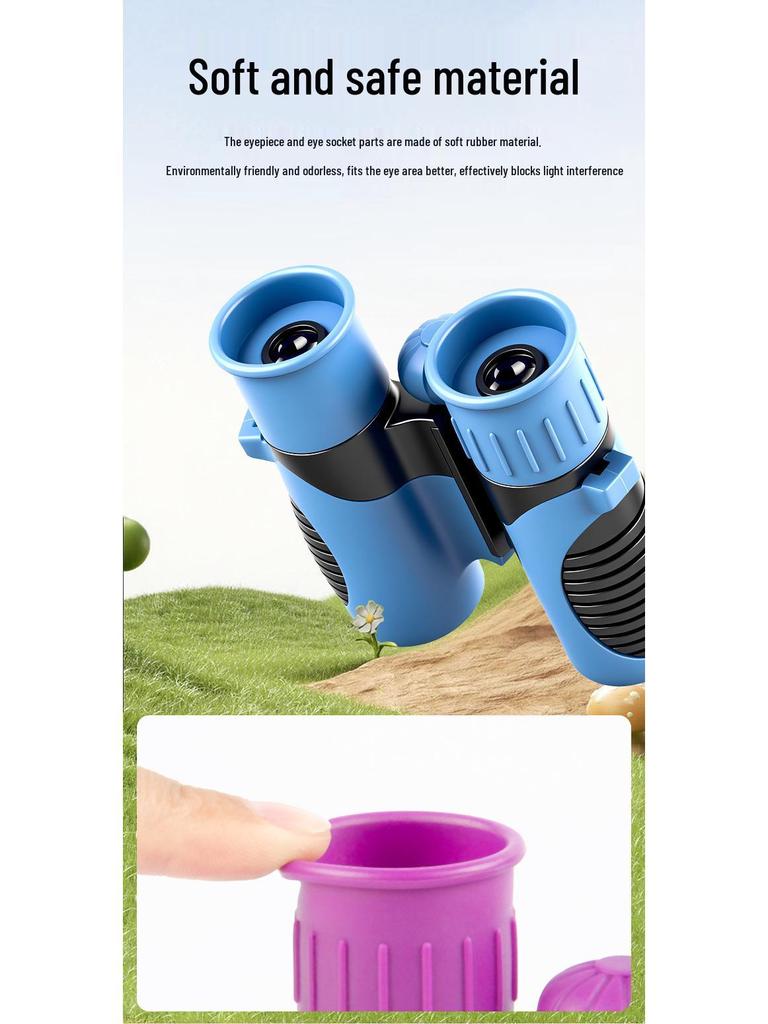 Kids' Optical Glass Telescope Binoculars 10X22 with Eye Protection