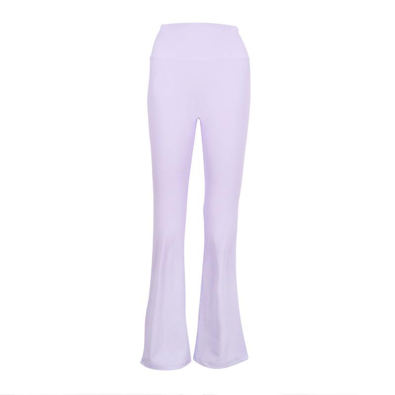 Pantaloni a zampa originali Lulu a vita alta con scanalature: Leggings a zampa d'elefante per Yoga e Pilates, effetto nudo, sollevamento glutei e snellenti.