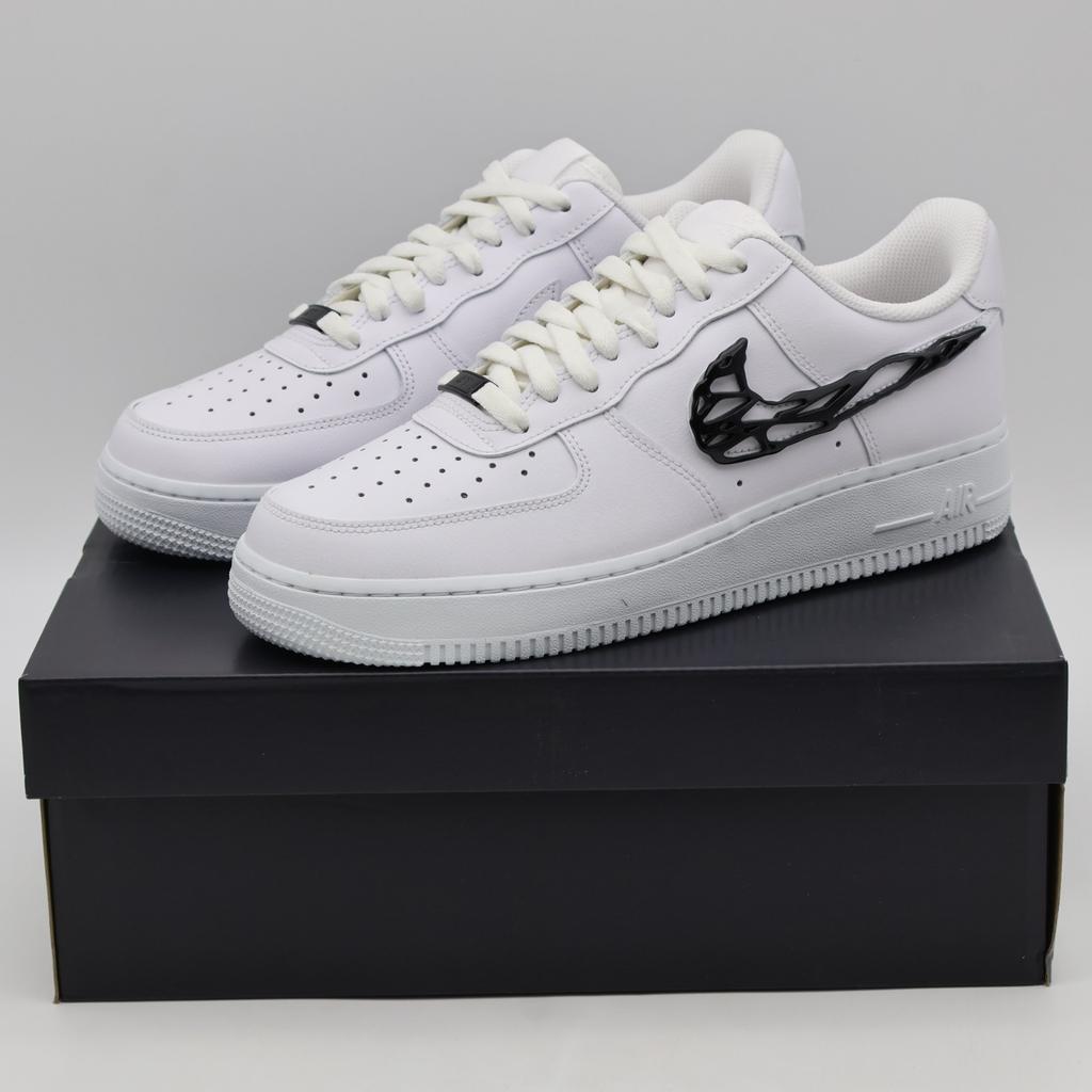 IF1686-101 Nike Air Force 1 Low '07 LX Metal Swoosh White Black (Women's)