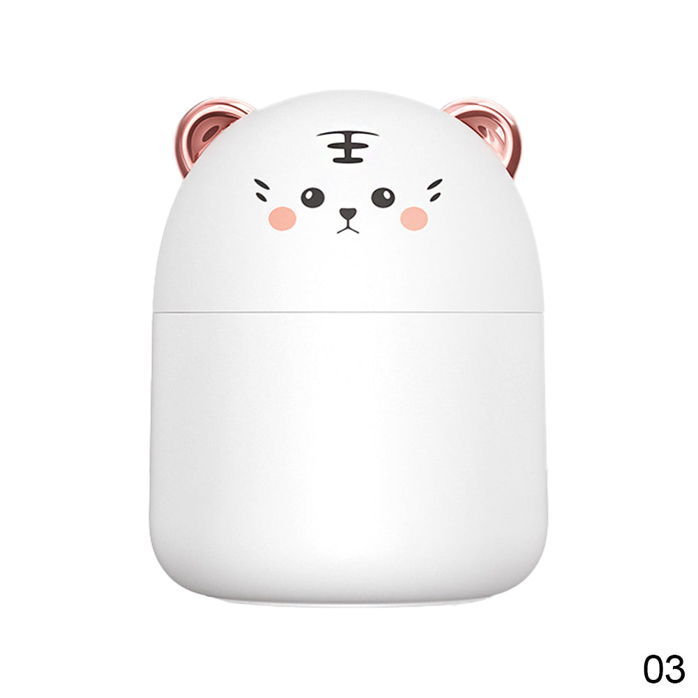 Noul umidificator de birou cu lumină colorată în atmosferă, capacitate de 250 ml, difuzor de aromă cu ceață rece, umidificator pentru dormitor, purificator