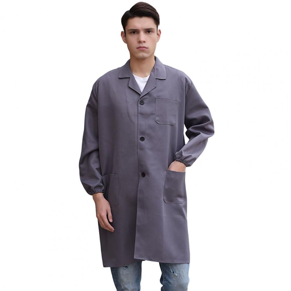 Professional Work Jacket Work Coat Lapel Long Sleeve Single Breasted Easy Care Wrinkle Resistant Work Jacket Functional Workwear