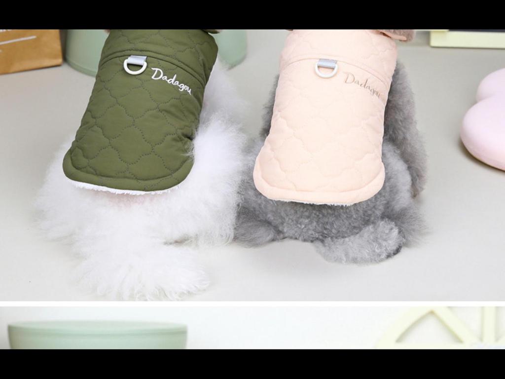 Autumn/Winter Pet Vest: New Cotton Coat with Fur Collar for Cats & Dogs - Available In Three Colors.