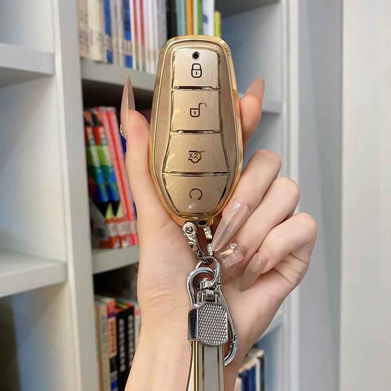 BYD Seal Metall-Schlüsseletui für Yuan Plus, Song Pro, Han E9, Qin Plus DMI, Dolphin, E3