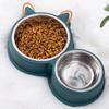 Doppelter Futternapf für Haustiere, Edelstahl, Trinkgeschirr, Trinkfutter für Haustiere, Hunde, Welpen, Futtermittel, Kätzchen, Futter, Wasserzubehör