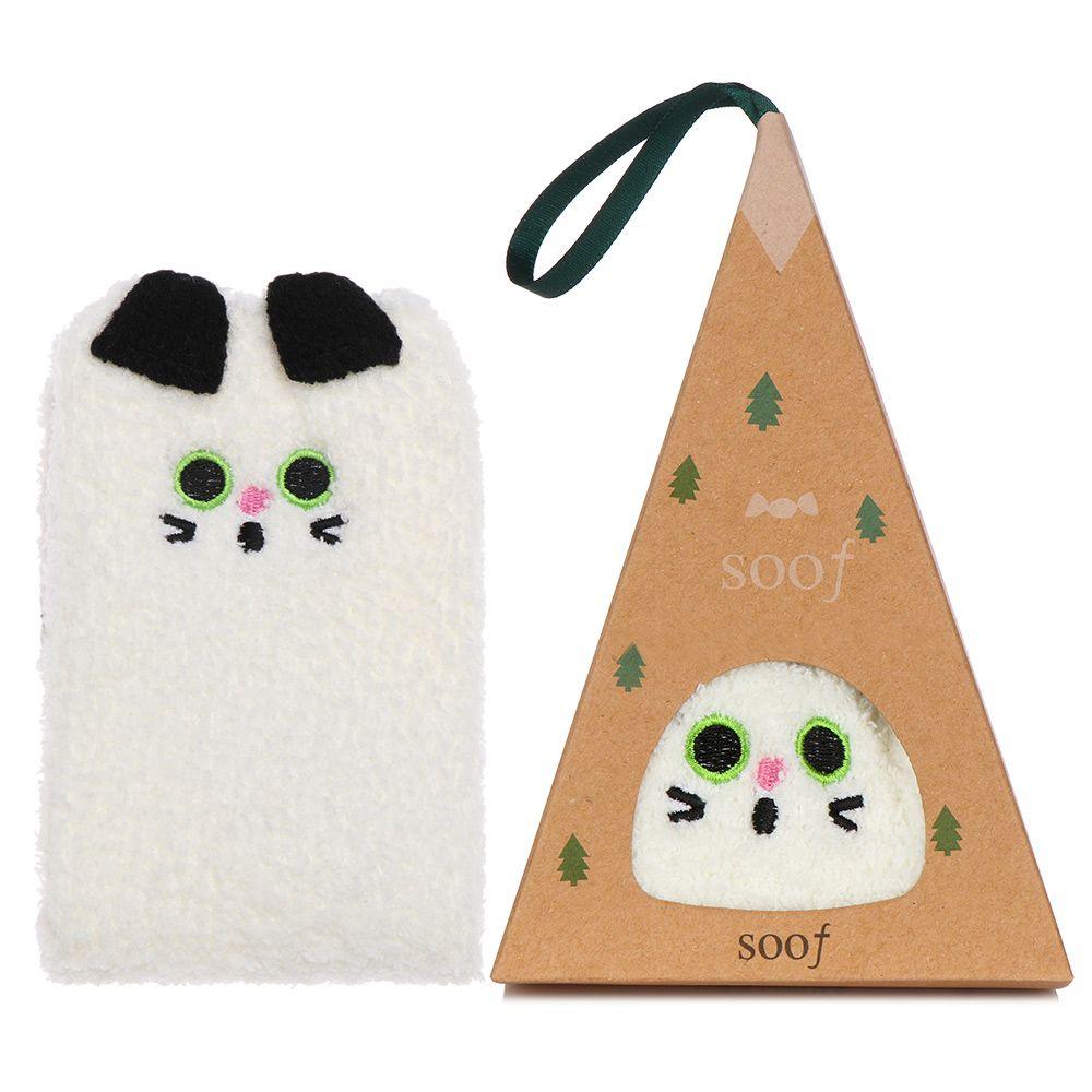 Chaussettes 3D Antidérapantes Moelleuses Hiver Chaud Cadeau avec Boîte Chaussette de Sol Polaire Corail Chaussettes de Noël