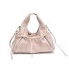 Korean Style Ballet Core Ruched Bow  Bag For Women Fashi Shoulder Crossbody Bag Elegant Underarm Hobo Bag Niche Handbag