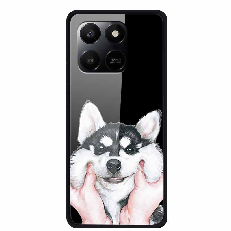 Phone Case For Honor 400 Smart Play 10T Case Luxury Cartoon Tempered Glass Hard Back Cover For Honor X7d Case Coque Funda Shell