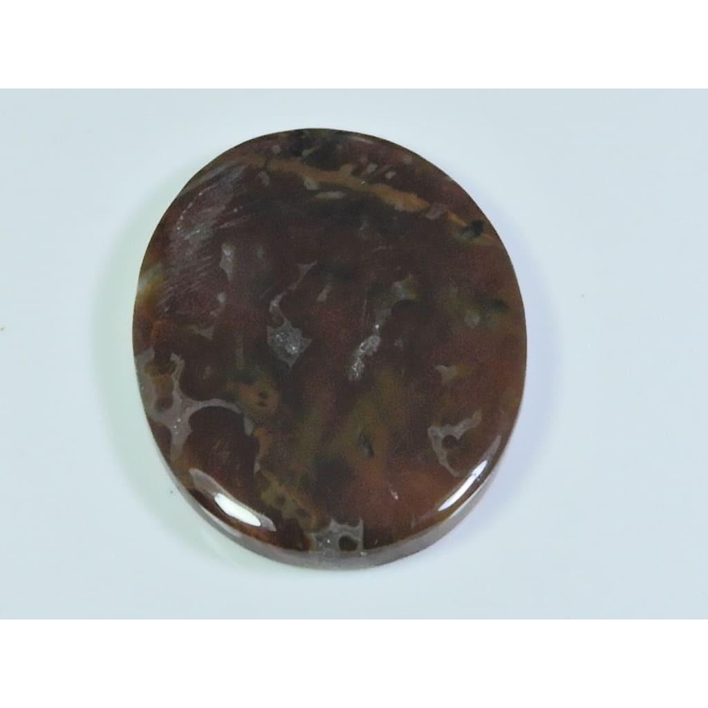 46Cts. Natural Tree Moss Agate Oval Cabochon Loose Gemstone 28X36X04MM D-154