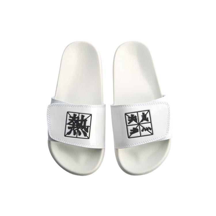 Li Ning LN Slipper Trendy EVA Quiet Slide Slippers Women's White AGAQ004-4