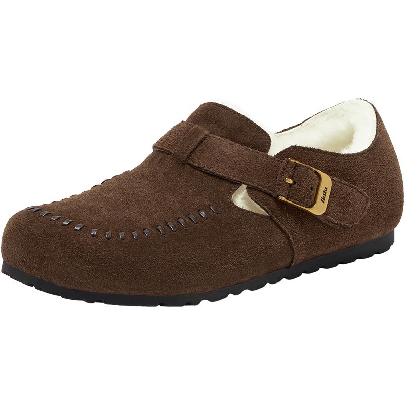Bata Women s Winter Furry Leather Loafers EU 37