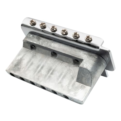 Musiclily Pro 10.5mm Vintage 6-Point Tremolo Unit Bridge for 36mm Short Block Squier Stratocaster Electric Guitars, Chrome