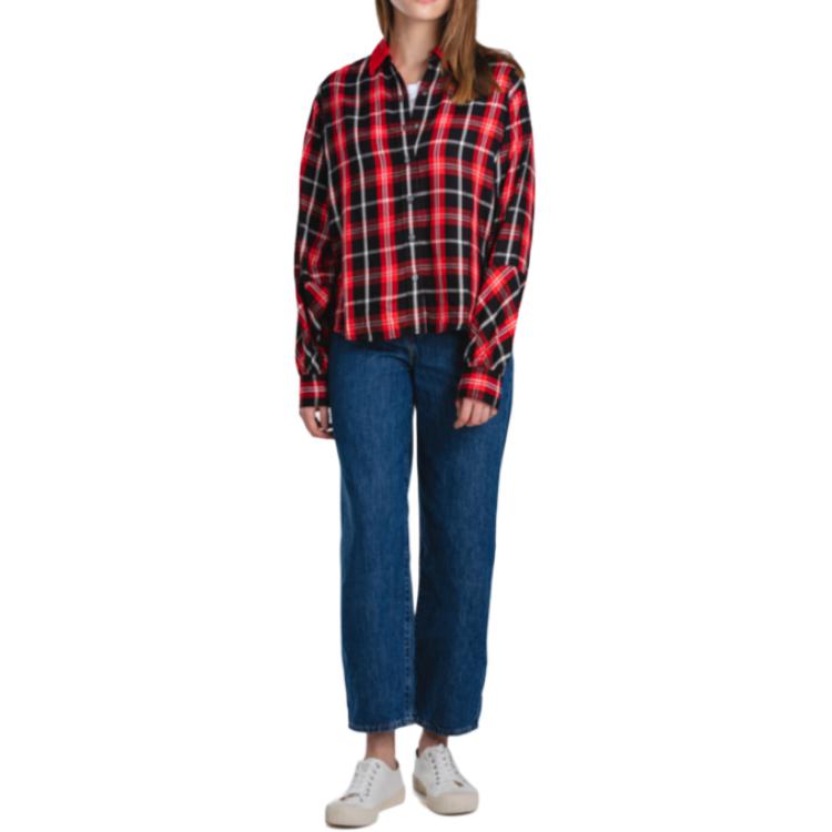 Levis X Jahan Loh Plaid Long Sleeve Shirt Women Shirts Red 18288-0000