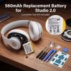 560mAh AEC643333 Replacement Battery Power Sources For Studio 2.0 Headphones Large Capacity Extended Usage Time