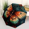 1pc Butterfly Garden Automatic Folding Umbrella - Lightweight, Retractable Design with 8-Rib Durability, Perfect for Outdoor Adventures, Fas