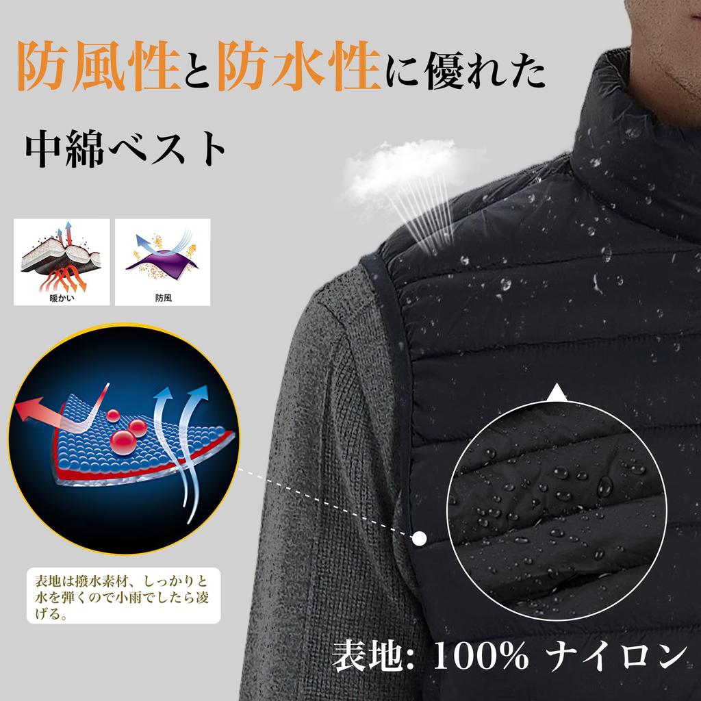 Inotenka Daunen und Stilvoll für und Erhältlich in Übergrößen Größe Herrenweste, Ultraleicht, Warm, Wasserabweisend, Frühling, Herbst, Winter, (Marine,