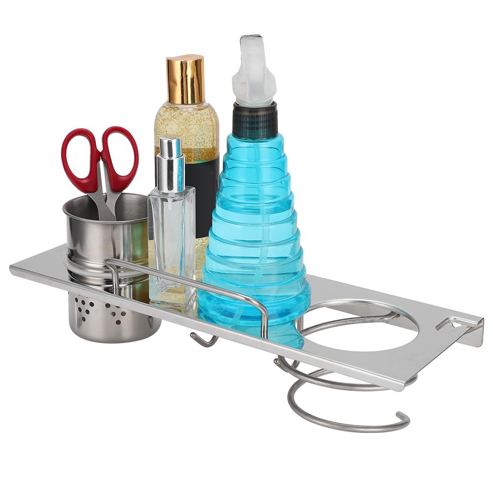 Nástěnný úložný organizér na fén Stojan Držák Věšák na koupelnu Salon Kadeřnický nástroj