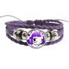 Sewerslvt Schizofrenia Dnb Cover Album Cartoon Creative Button Rope Button Purple Leather Bracelet Jewelry Charm Fans Gift