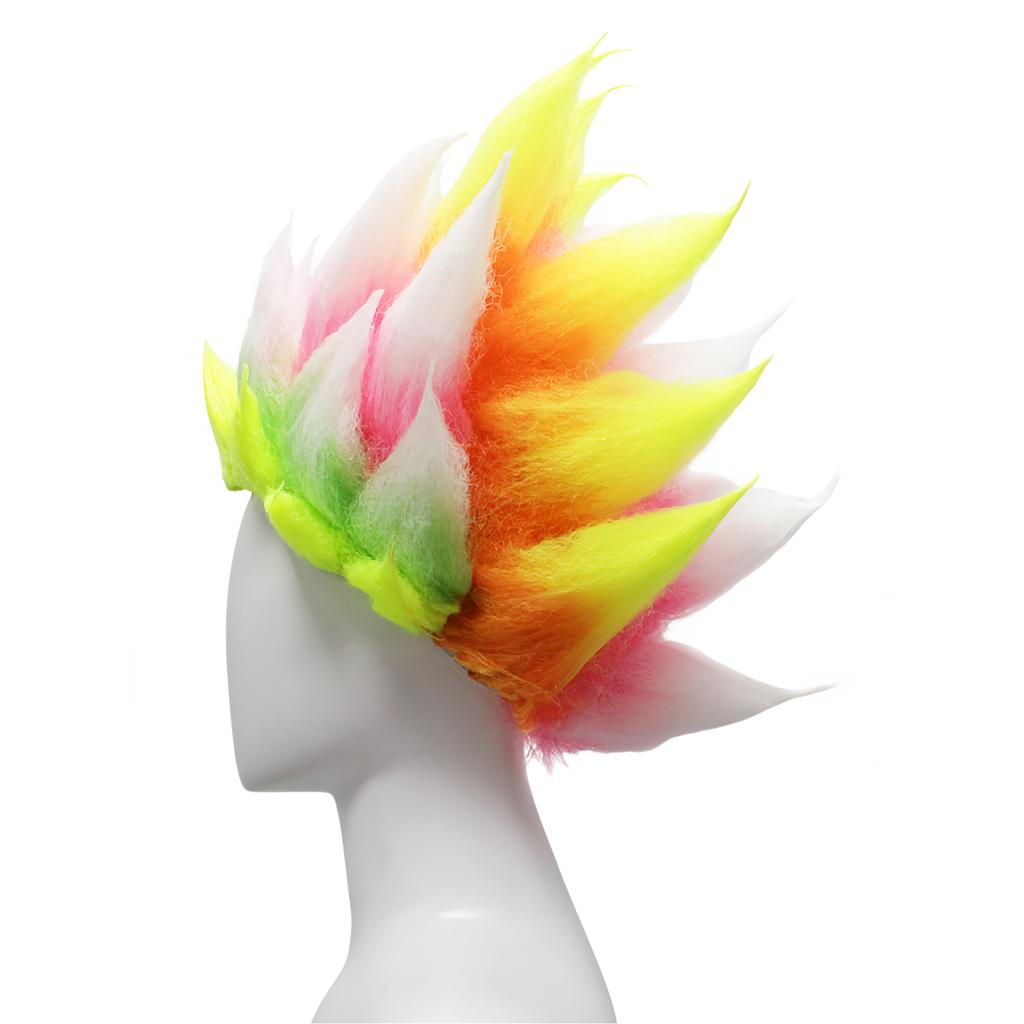 Colorful Anti-warped Pointed Synthetic Wig Dragon Fruit Color Party Trick Wig Holiday Wig