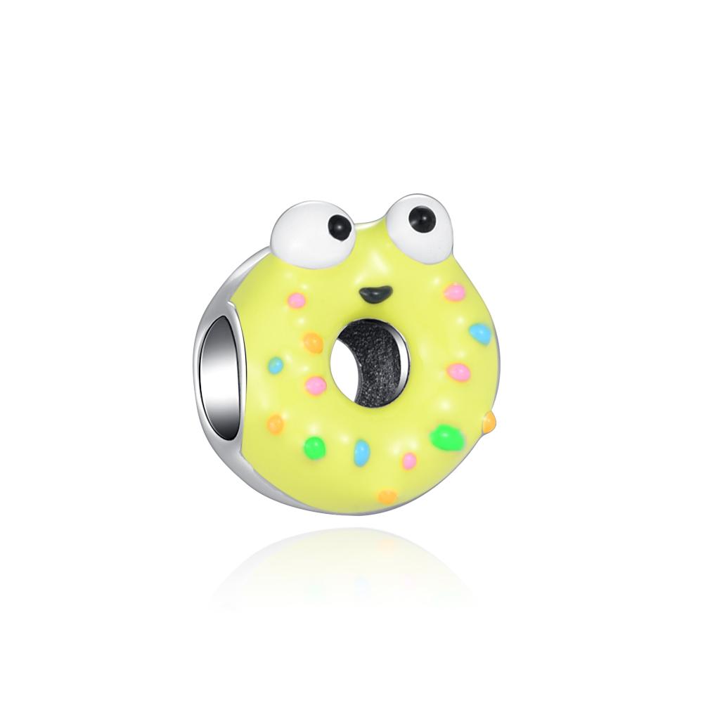 Sweet Cute Donut Burger Ice Cream Cake Charm Bead Copper Compatible Original Bracelet Pendant Diy Women'S Jewelry Making