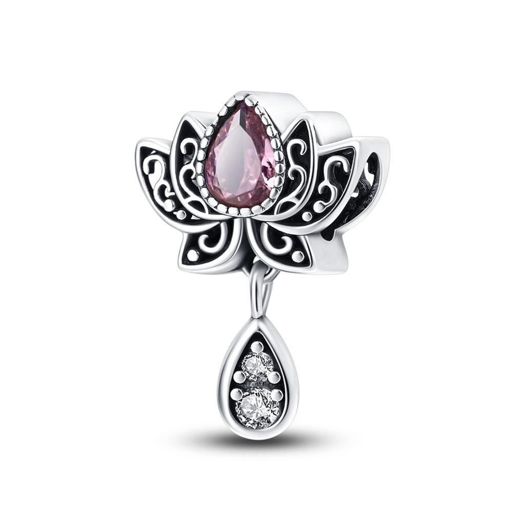 S925 Silber Romantisch Klassischer Stil Rosa Engel Anhänger DIY Armband Schmuckzubehör