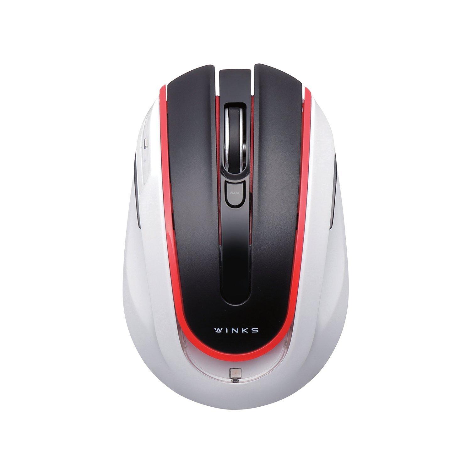 

ELECOM Wireless Mouse, 5 Buttons, with Auto Power On/Off Function, Red, M-WK01DBRD