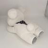 Mini White Bear Plush Toy Doll With Button Detail And Compact Size Ideal As A Small Gift Or Accessory