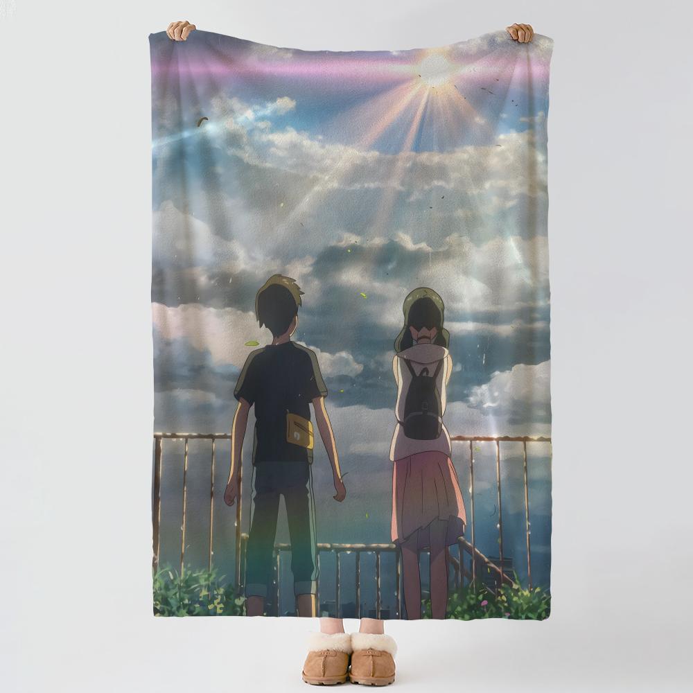Anime W-Weathering with You-u Throw Thick Comfort Flannel Quilt, Multi-scene Use Indoor Outdoor Daily Nap