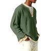 Men's Button-Down Collar Long-Sleeve Ribbed Knit Pullover