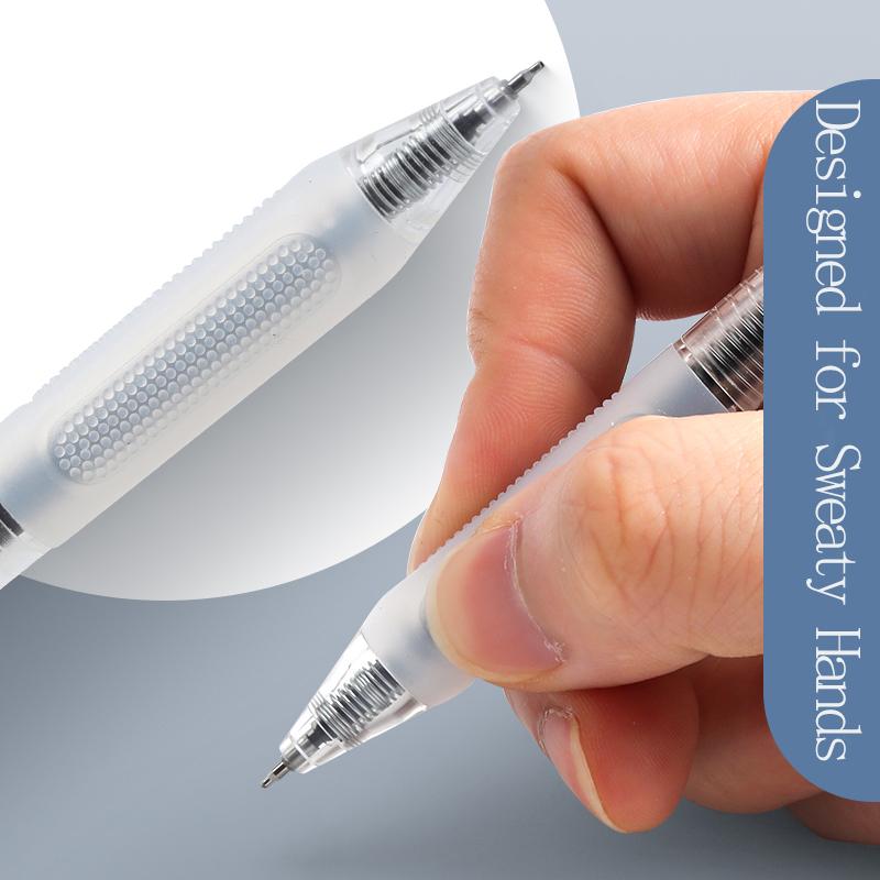 M&G 0.5mm Black Gel Pen, Sweat-resistant Grip Design, ST Nib, Quick-drying Ink, Refillable, Ideal for Students and Office Use.