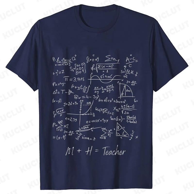 I Love Math Formula Men's T-shirts Street Wear Clothes Short Sleeve Funny Design Y2k Tops Sportwear Casual Vintage Classic Tees