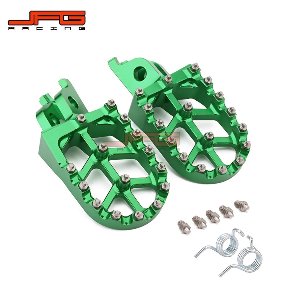 

Алюминиевые подножки с ЧПУ для внедорожных мотоциклов KX250/450F и KLX450 зелёный