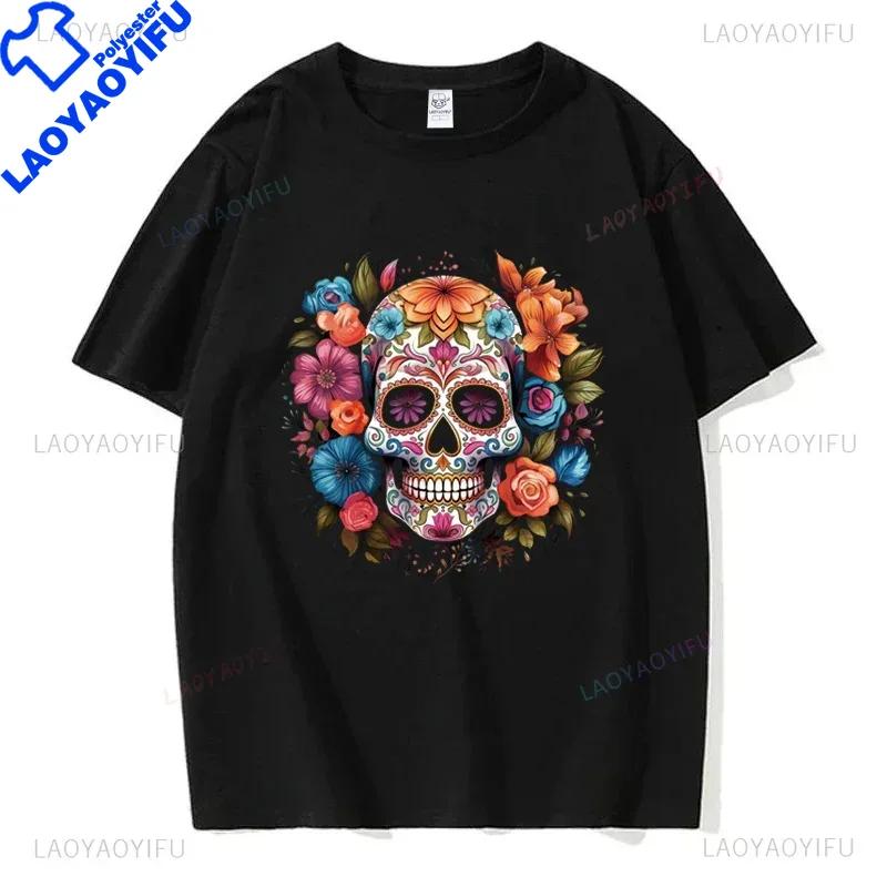 Mexican Day Of The Dead DA De Los Muertos Printed Tshirt Unisexs Graphic TShirt Casual Comfy Tees For Summer Unisex Clothing