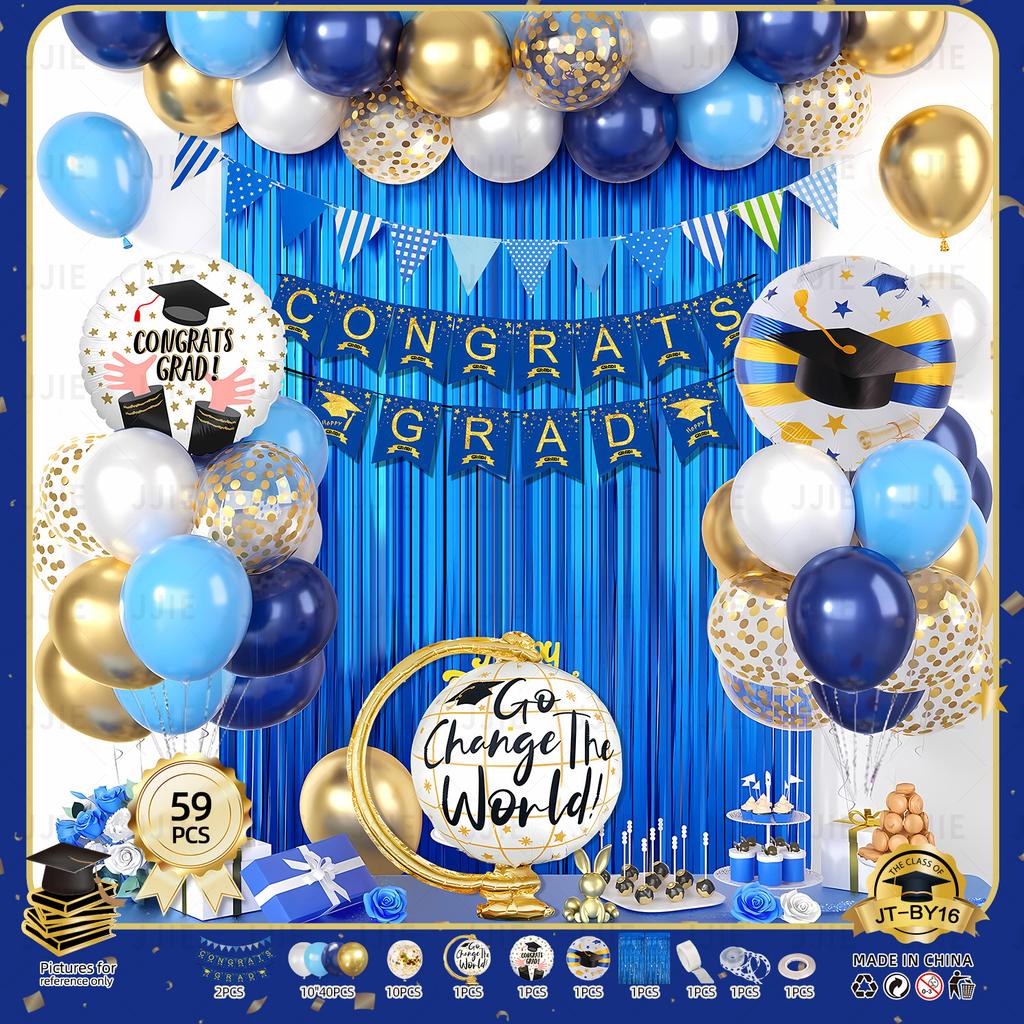 Graduation Party Decoration Balloon Graduation Season Decoration Doctor Hat Cartoon Aluminum Film Balloon Graduation Celebration Set