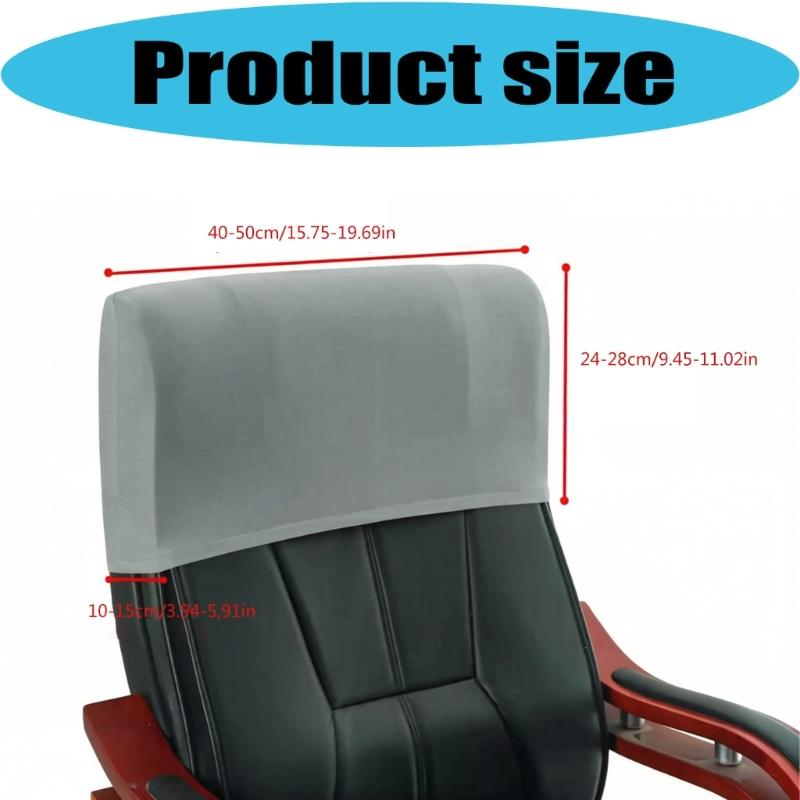 Polyester Headrest Cover For Offices Chairs With Spill Proof Technology Quick Installation And Machine Washable