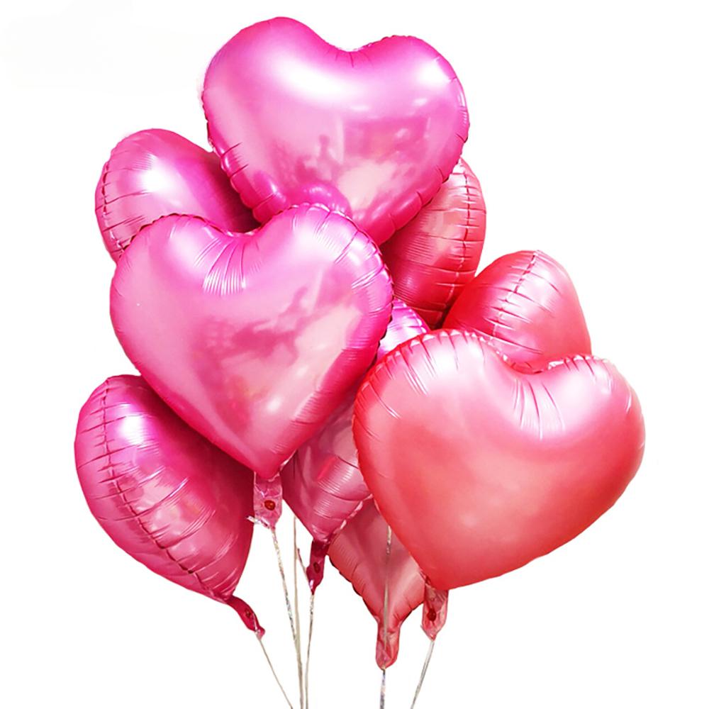 10pcs 18 Inch Rose Gold Red Foil Heart Balloons Marriage Helium Inflatable Balloon  Wedding Birthday Party Decor
