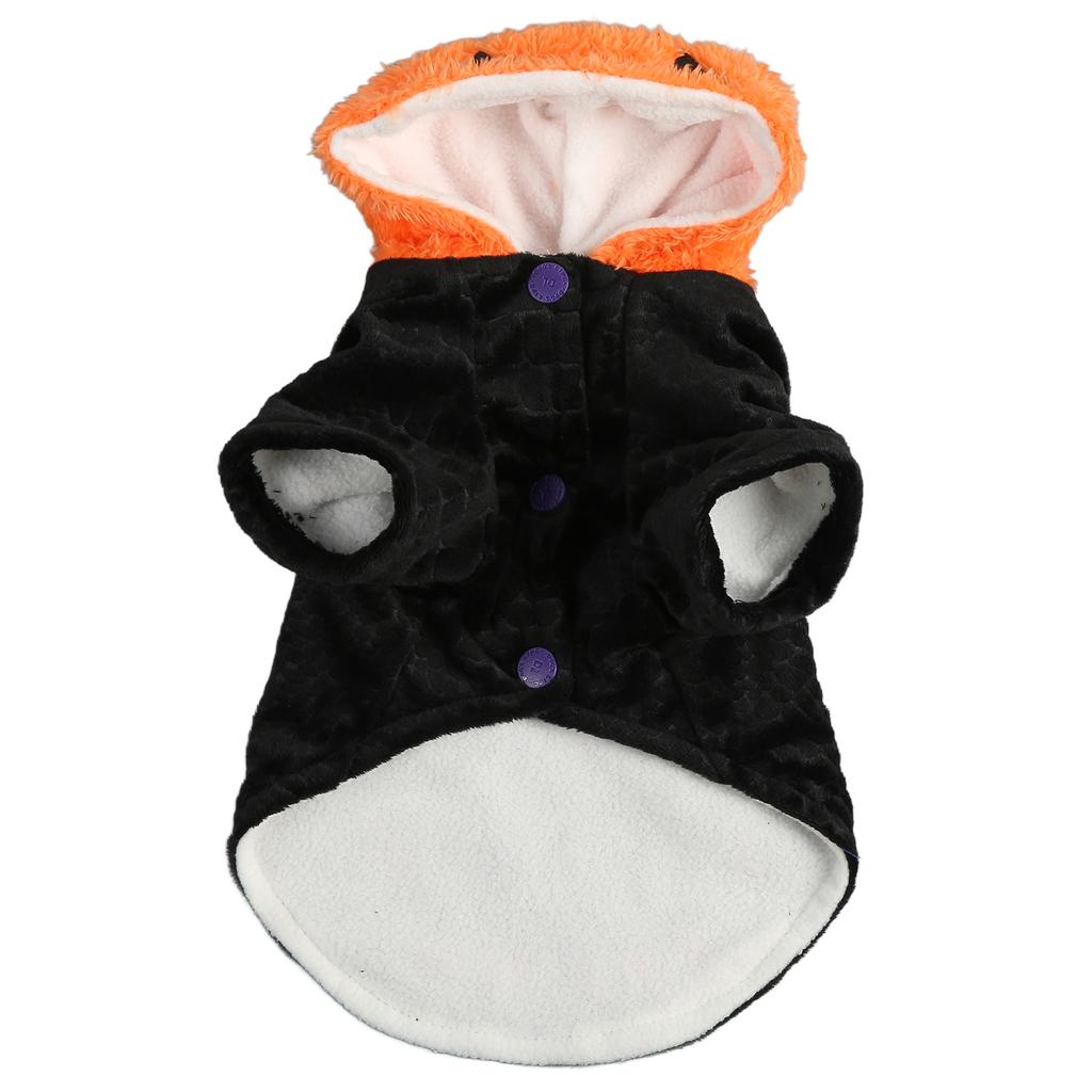 Dog Plush Clothes Thicken Padded Polyester Halloween Pumpkin Demon Bat Pattern Pet Cat Plush Coa