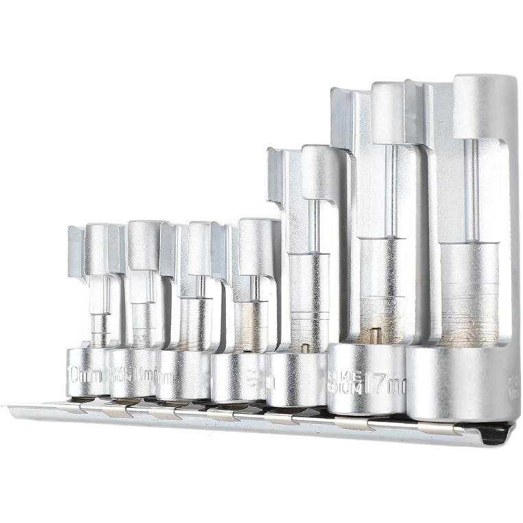 7 Piece Oxygen Sensor Removal Socket Tool Set,Includes Oxygen Sensor Socket and Removal Tool for Easy Removal and Replacement