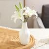 Simple Plastic Imitation Ceramic Vase Home Decoration Vase Decoration Crafts Solid Color Flower Arrangement Vase Flower Bottle