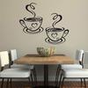 1 paio/2 paia di tazze da caffè con letteratura europea e adesivi murali artistici