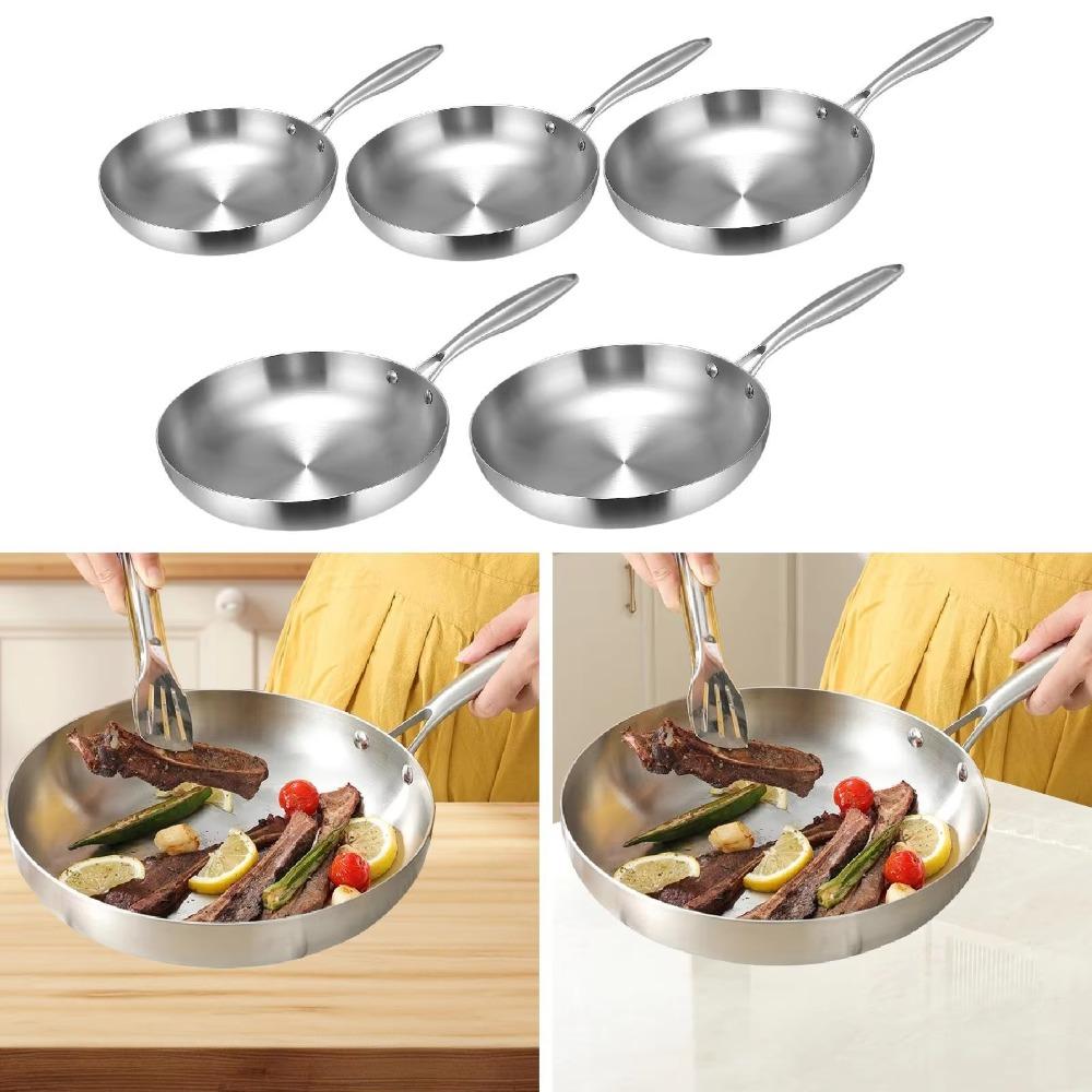 Nonstick Frying Pan Uncoated Wok Durable Fried Steak Pot  Home