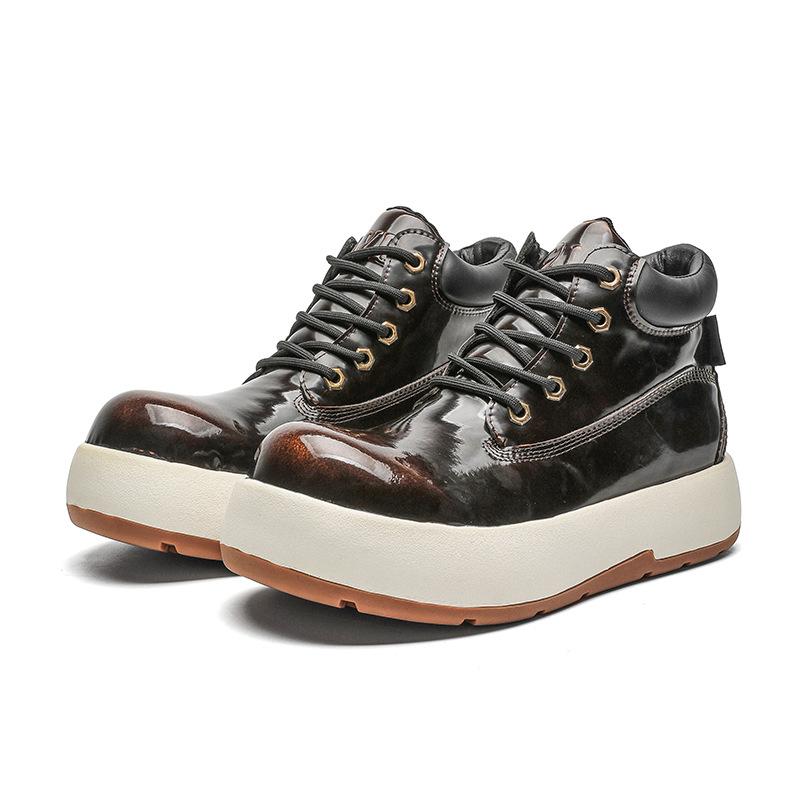 3588Q version of rhubarb boots for men and women couples niche autumn and winter platform tooling boots Martin boots big head shoes