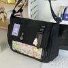 Japanese transparent crossbody bag Harajuku-style girlish satchel Charming DIY badge display panel Fashionable shoulder bag