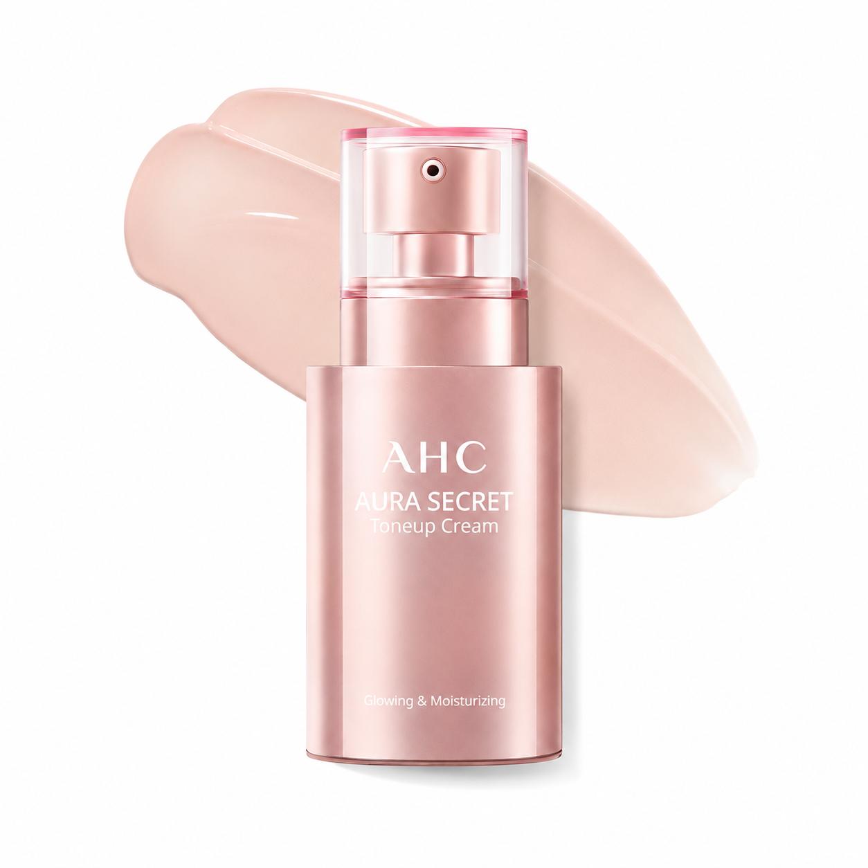 AHC Pink Aura Secret Tone Up Cream 50g SPF30/PA++ (Natural Skin Tone Correction / Famous Glow / Whitening Cream) 1PCS white