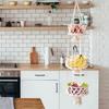 Handmade Wall Hanging Baskets Cotton Rope Weave Hollow Macrame Tassels Fruit Toy Net Organizers Flower Plant Holder Home Decor