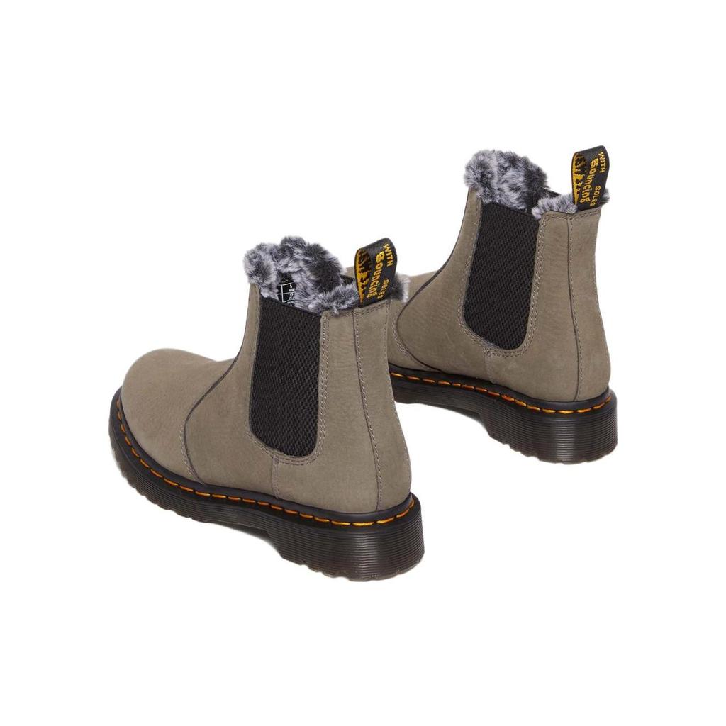 Dr. Martens 2976 Leather Round Toe Slip-On Short Chelsea Boots Women Boots Gray 30955059